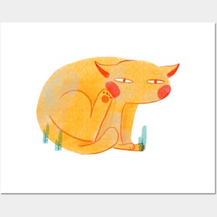 Orange Cat Posters and Art